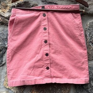 J. Crew Rose Button-Down Mini Skirt